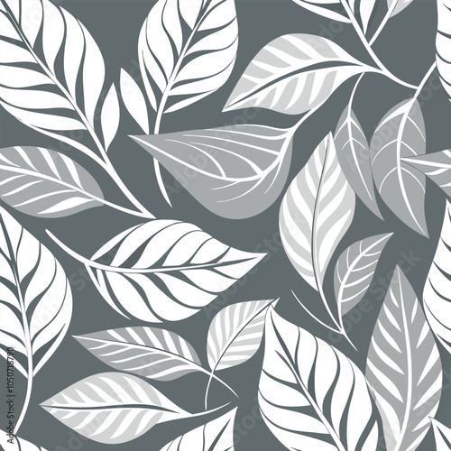 Multicolor leaves seamless pattern background. Natural seamless pattern.