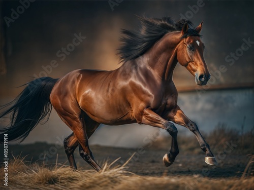 Horse Running in a Field