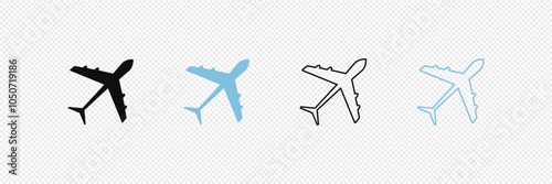 Aircraft icon vector set. Airplane illustration sign collection. Plane symbol or logo.