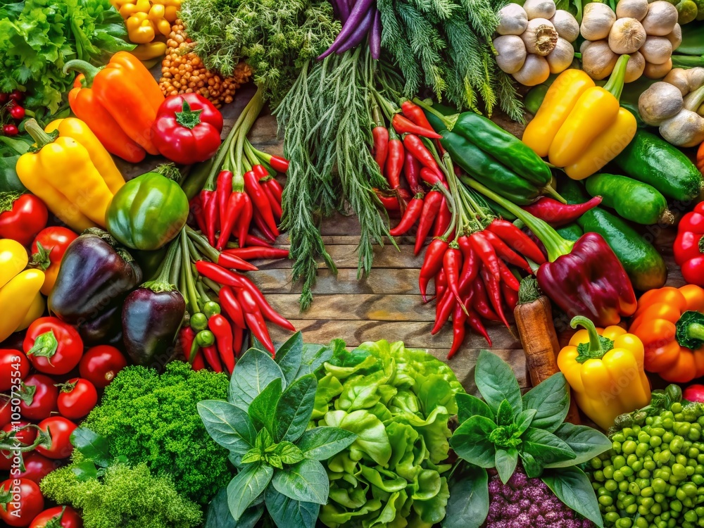Vibrant Farmers Market Banner Design with Fresh Organic Vegetables and Herbs for Social Media and Food Festival Vibrant Farmers Market Banner Design with Fresh Organic Vegetables and Herbs for Social Media and Food Festival