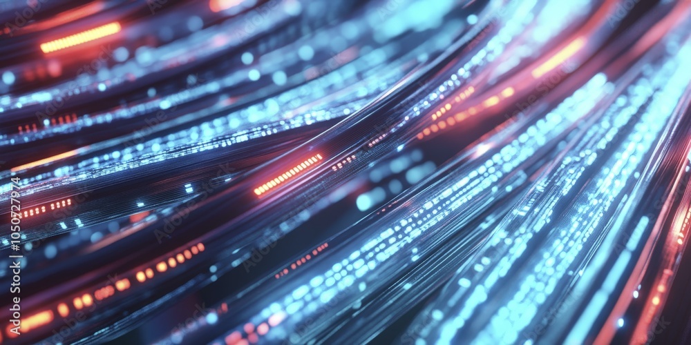 Abstract Digital Data Flow Background - Futuristic Technology Abstract Digital Data Flow Background - Futuristic Technology