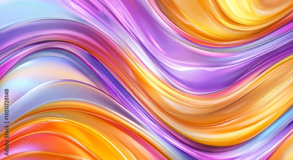 Obraz premium Colorful Waves and Fluid Shapes Background