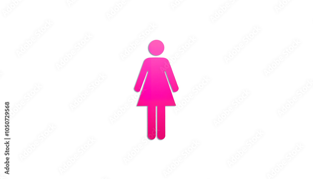 Minimalistic pink female symbol for Women's Day celebration Minimalistic pink female symbol for Women's Day celebration