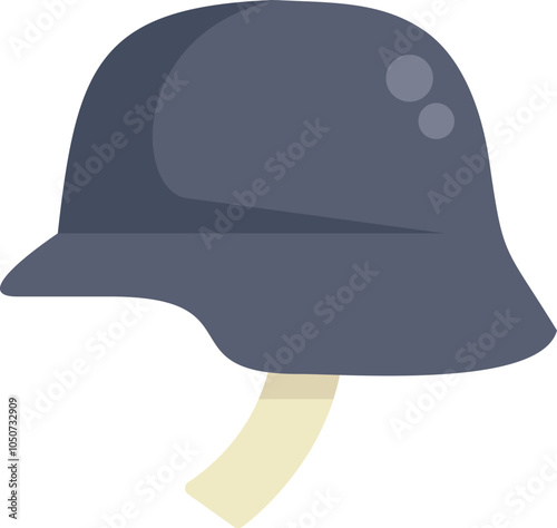 This vector illustration features a german stahlhelm helmet, evoking imagery of world war i and ii