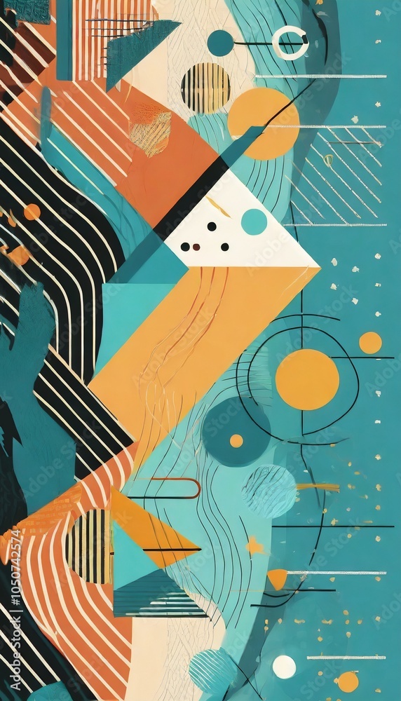 Fototapeta premium Abstract colorful shapes background