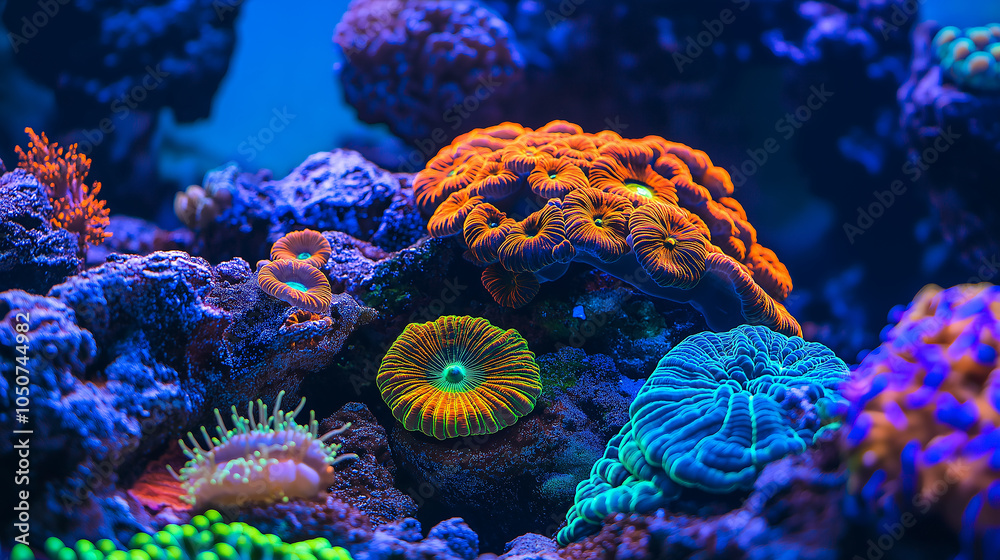 custom made wallpaper toronto digitalThe Blue Sea’s Coral Flowers, An Exotic Marine Adventure with wallpaper background