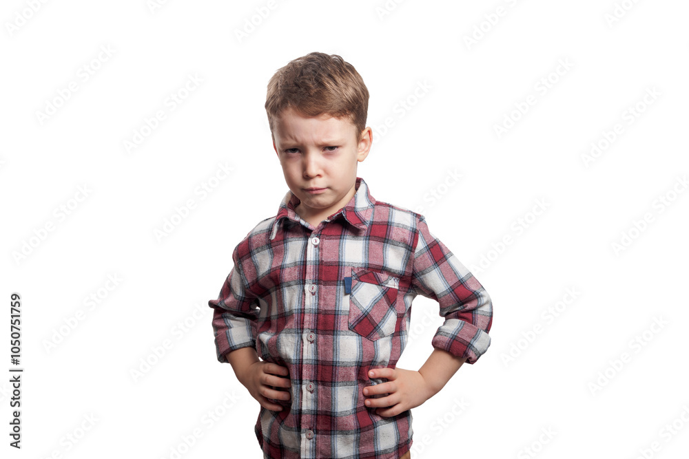 An upset child with a sad expression: Reflecting emotions and vulnerability in difficult childhood moments An upset child with a sad expression: Reflecting emotions and vulnerability in difficult childhood moments