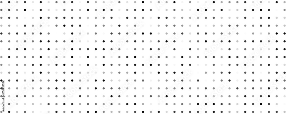Monochrome halftone background with dots