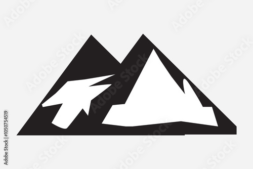 Mountain icon vector. mountains isolated on white background. vector illustration.