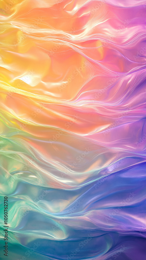 Fototapeta premium Holographic Neon background ,Colorful psychedelic Abstract