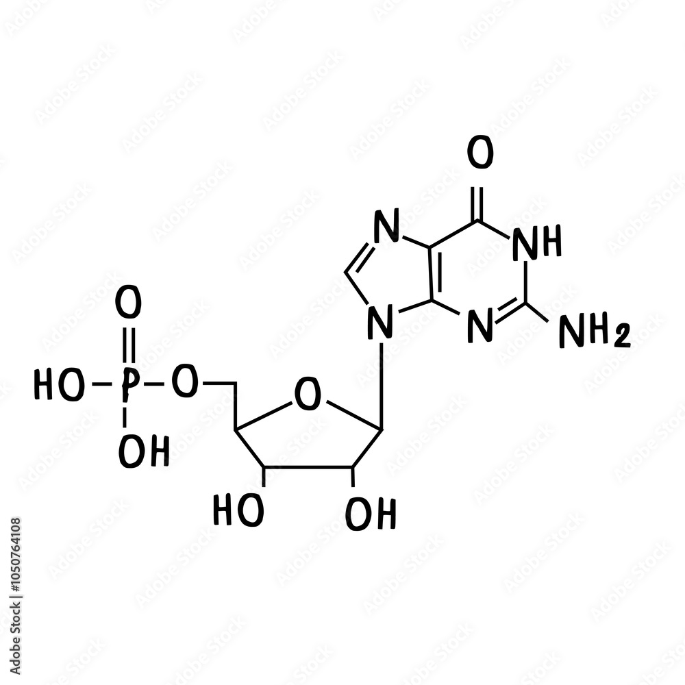 chemical structure of guanylic acid chemical structure of guanylic acid