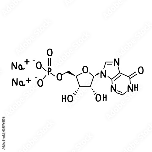 chemical structure of Disodium Inosinate.png photo