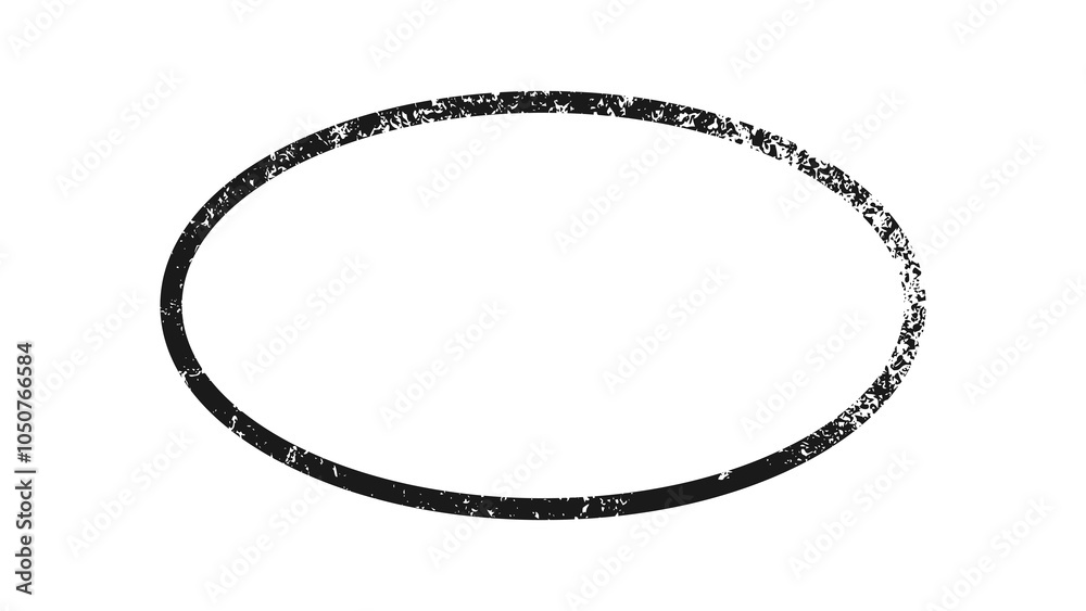 Fototapeta premium Grunge border in oval form
