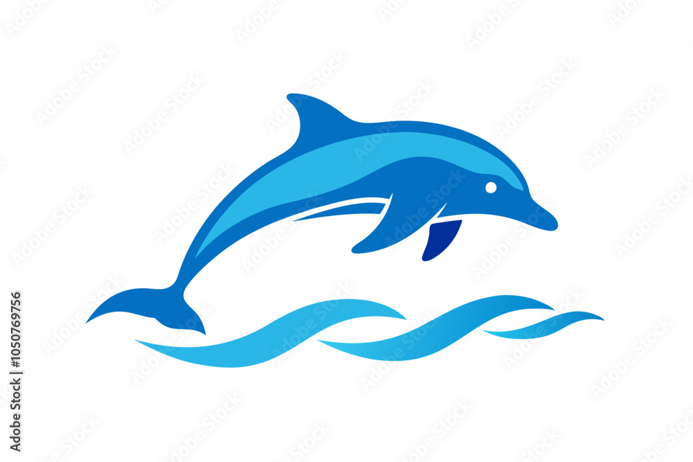 World Dolphin Day Dolphins Jumping in Waves Vector Illustration World Dolphin Day Dolphins Jumping in Waves Vector Illustration