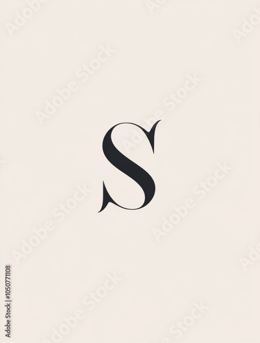 Minimalist logo design featuring the letter "S" with a simple shape, set against a solid background.