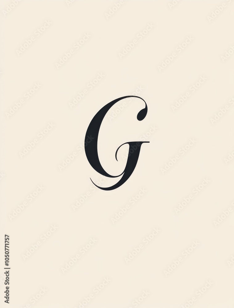 Obraz premium Minimalist logo design featuring the letter 