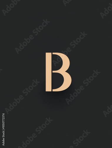 Minimalist logo design featuring the letter "B" with a simple shape, set against a solid background.