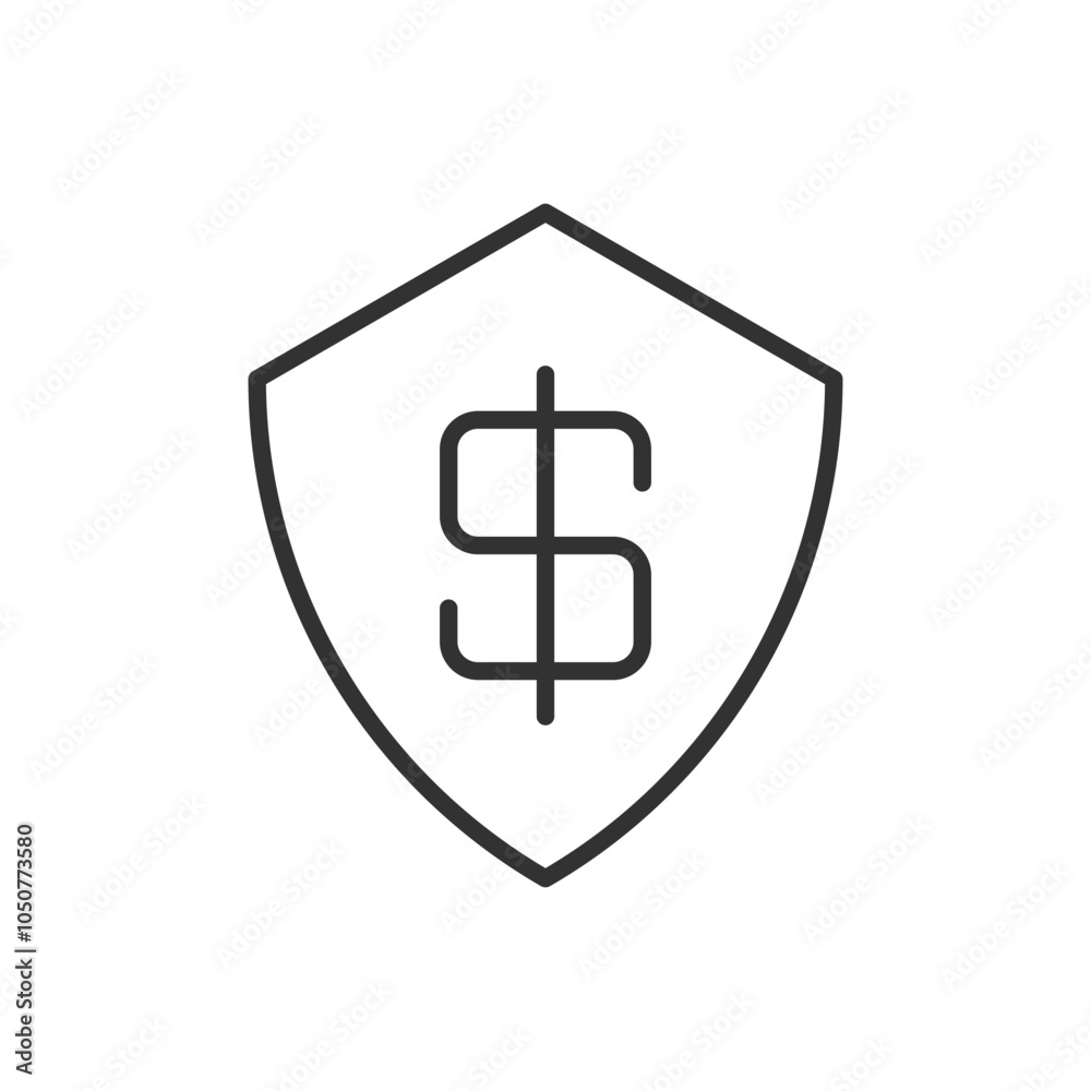 Fototapeta premium Finance Insurance Icon - Money Security Icon