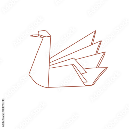 origami paper_swan illustration
