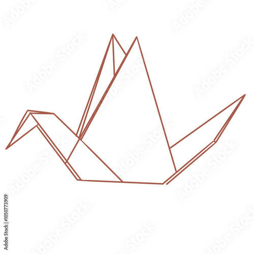 origami paper_stork illustration