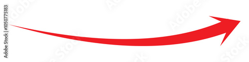 Long curved arrow icon vector. long arrow vector. flat style Arrow symbol. arrow on a white background. vector illustration.