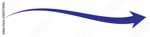 Long curved arrow icon vector. long arrow vector. flat style Arrow symbol. arrow on a white background. vector illustration.