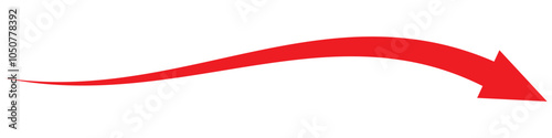 Long curved arrow icon vector. long arrow vector. flat style Arrow symbol. arrow on a white background. vector illustration.
