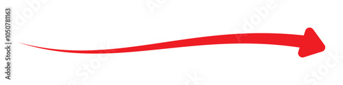 Long curved arrow icon vector. long arrow vector. flat style Arrow symbol. arrow on a white background. vector illustration.