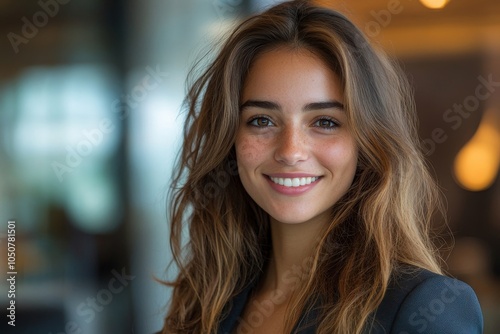 Wallpaper Mural Confident young businesswoman smiling in her home office, Generative AI Torontodigital.ca