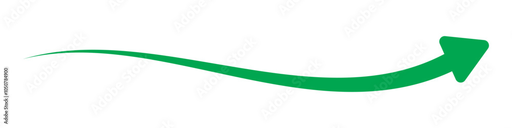 Long curved arrow icon vector. long arrow vector. flat style Arrow symbol. arrow on a white background. vector illustration.