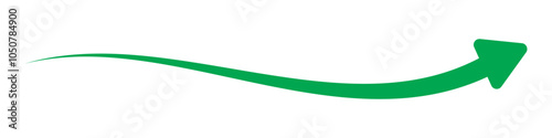 Long curved arrow icon vector. long arrow vector. flat style Arrow symbol. arrow on a white background. vector illustration.