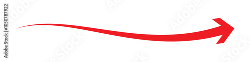 Long curved arrow icon vector. long arrow vector. flat style Arrow symbol. arrow on a white background. vector illustration.