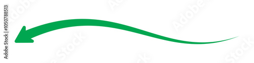 Long curved arrow icon vector. long arrow vector. flat style Arrow symbol.  arrow on a white background. vector illustration.
