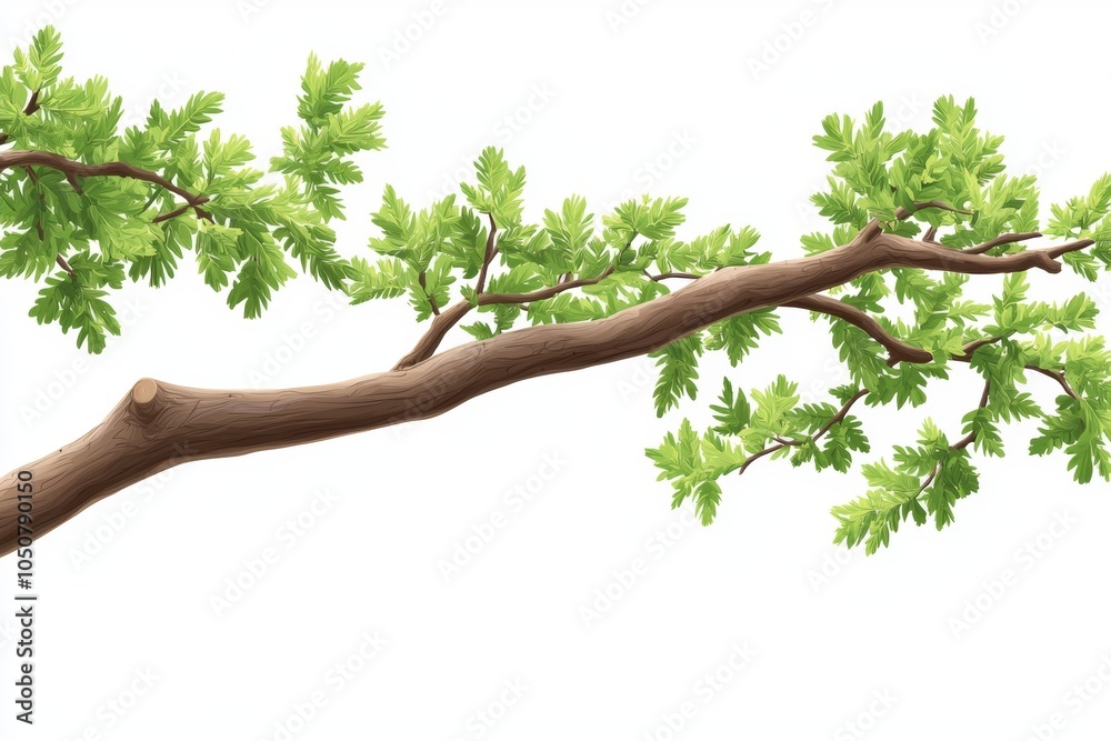 Obraz premium A sprig of evergreen against a white or clear background during winter.