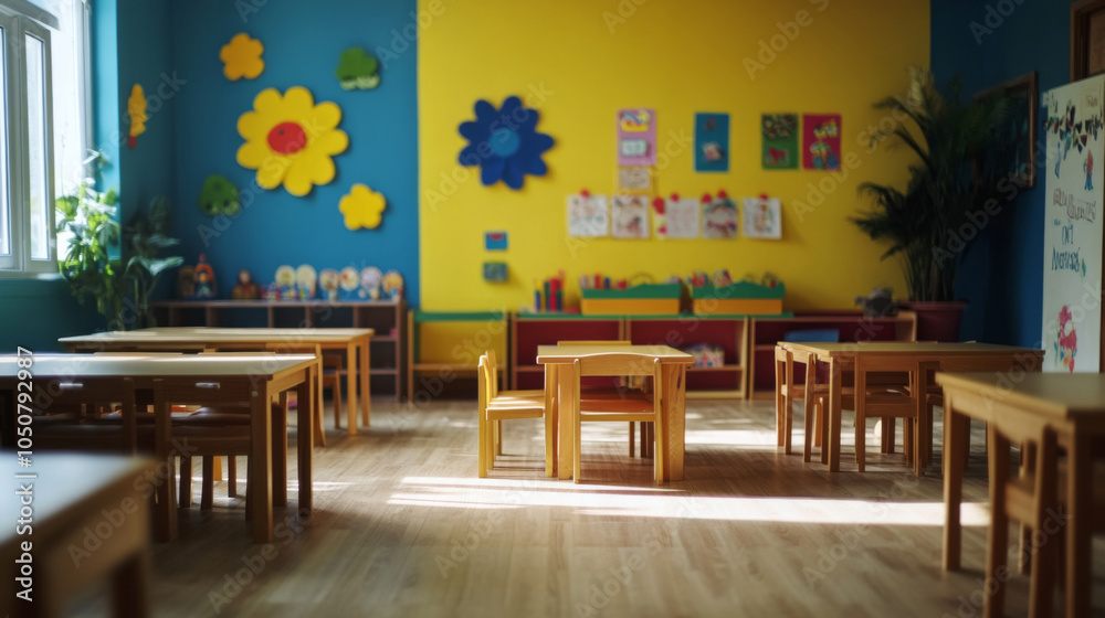 Obraz premium Empty kindergarten classroom 