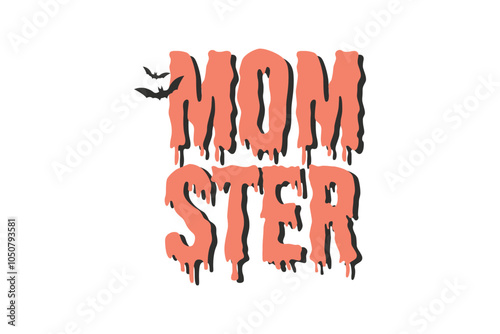 Momster, Halloween T shirt Design photo