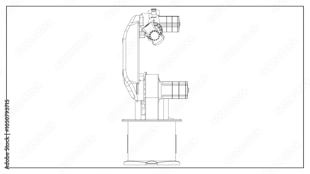 3D Rendered Industrial Robotic Arm for Precision Automation and Manufacturing. 3D Rendered Industrial Robotic Arm for Precision Automation and Manufacturing.