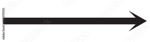 Long arrow icon.  long arrow vector. flat style Arrow symbol. arrow on a white background. vector illustration.