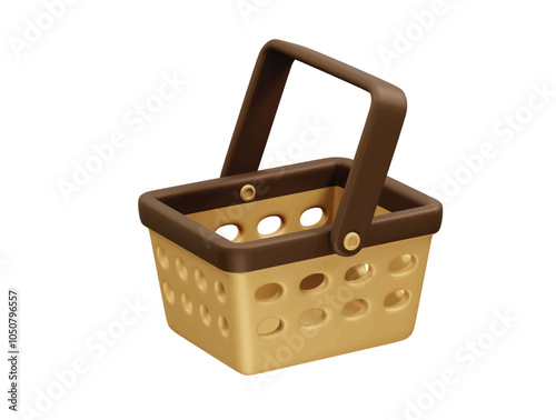 Picnic Basket icon illustration vector 3d