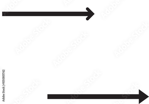 Long arrow icon.  long arrow vector. flat style Arrow symbol. arrow on a white background. vector illustration.