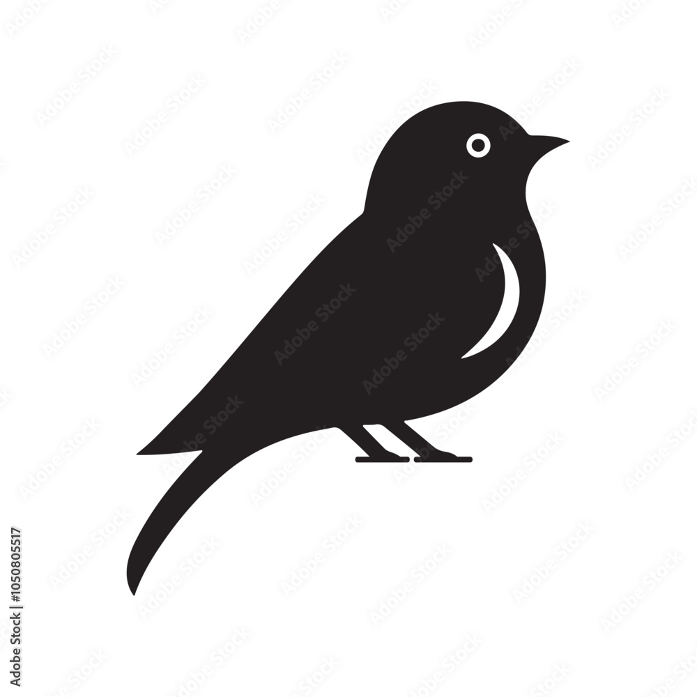 Obraz premium Bird silhouette icon, Bird black vector art