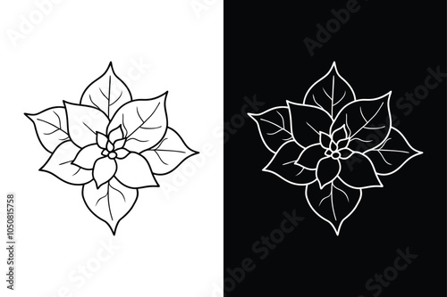 Bougainvillea flower vector icon graphic isolated sketch illustration on white background.