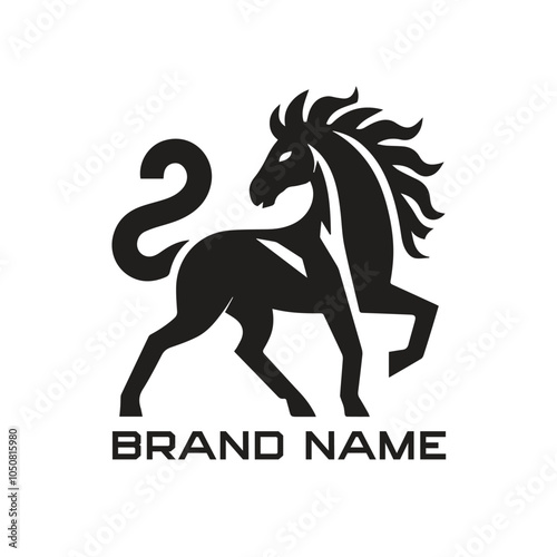 Centaur Bow Arrows Vector Logo.  Archer Logo Design Template Vector