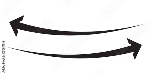 Long arrow icon. long arrow vector. flat style Arrow symbol. arrow on a white background. vector illustration.