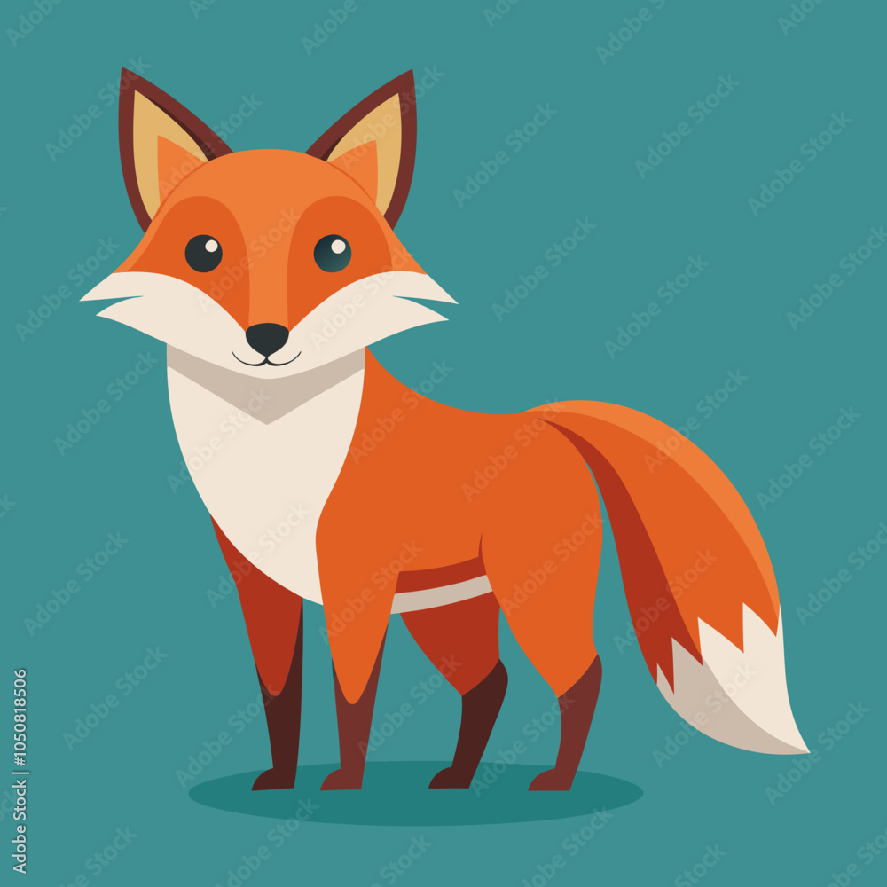 fox cartoon isolated on white