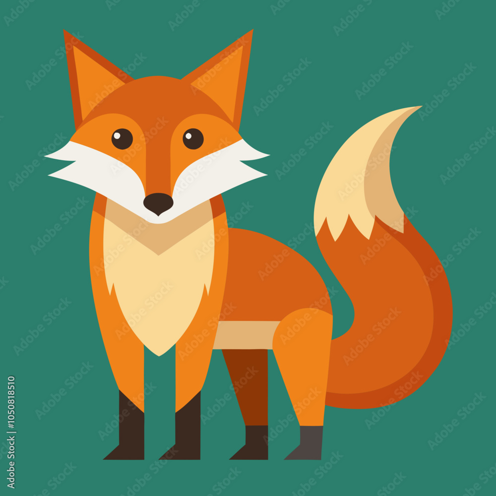 Obraz premium fox cartoon isolated on white