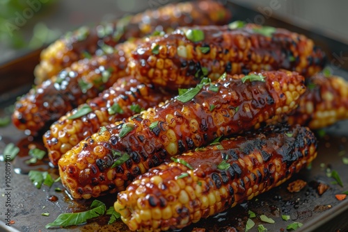 Grilled Corn on the Cob with Barbecue Sauce - Delicious Summer Recipe photo