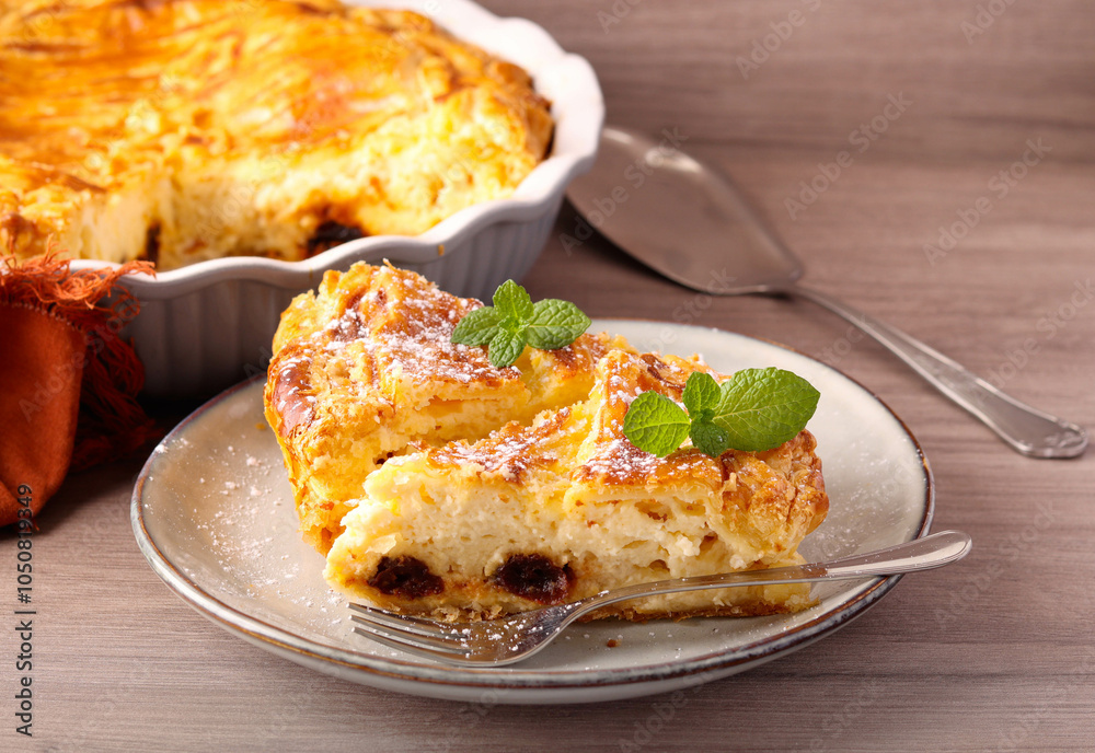 Cheese and sultana pie Cheese and sultana pie