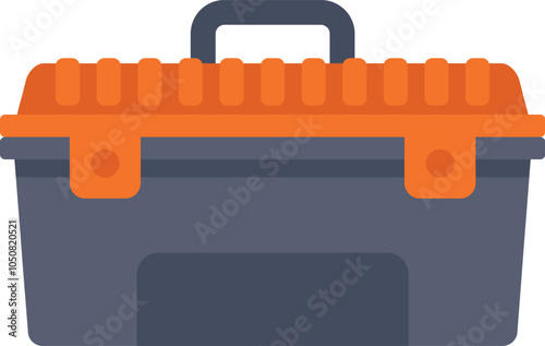 Sturdy plastic tool box with a handle, ideal for storing and transporting equipment for various tasks