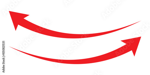 Long arrow icon. long arrow vector. flat style Arrow symbol. arrow on a white background. vector illustration.